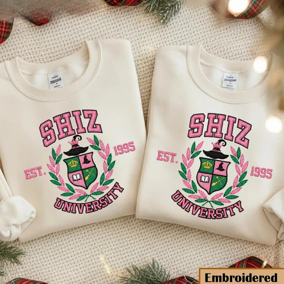 Embroidered Shiz University Sweatshirt, Wickeds Movie Crewneck, Wizard Shiz University Sweatshirt - Image 3