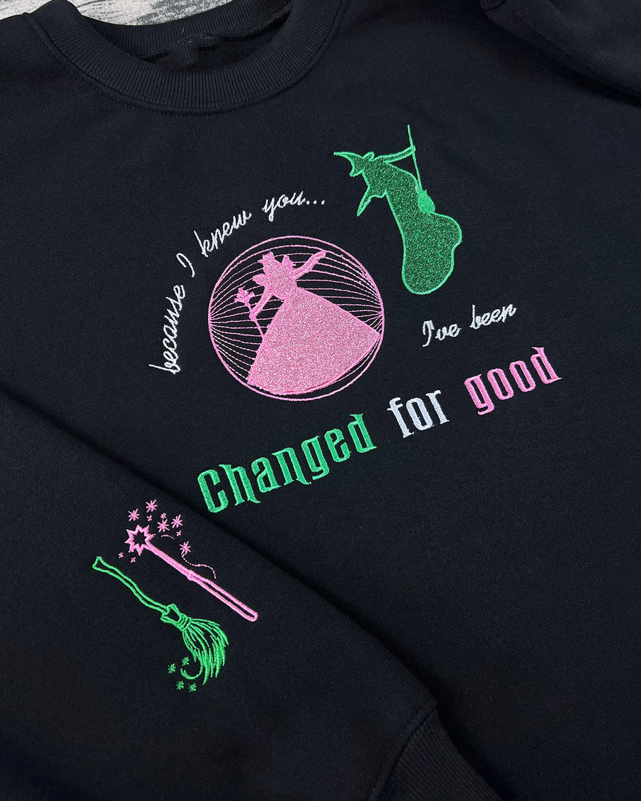 Elphaba And Glinda Embroidered Sweatshirt, Bestie Gifts, Wicked For Good, Shiz University, Defying Gravity - Image 2