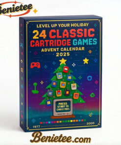 24 Classic Cartridge Game Advent Calendar 2025, Christmas Countdown Advent Calendar Gift Box with 24 Acrylic Ornaments