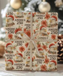 250 Year America Gift Wrap | Patriotic Wrapping Paper | USA 250th Anniversary Independence Day Packaging