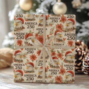250 Year America Gift Wrap | Patriotic Wrapping Paper | USA 250th Anniversary Independence Day Packaging 683538