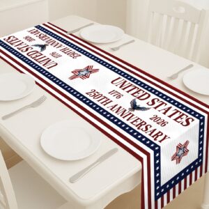250 Year Celebration Table Runner | America 250th Anniversary Patriotic Decor | 1776â€“2026 Table Decoration 683626