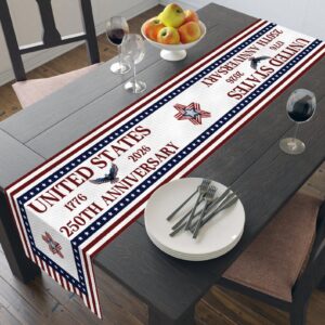 Alternative view of 250 Year Celebration Table Runner | America 250th Anniversary Patriotic Decor | 1776â€“2026 Table Decoration 683626