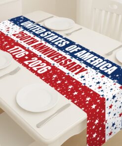 250 Year Celebration Table Runner | America 250th Anniversary Patriotic Home Decor | Independence Day Table Decoration