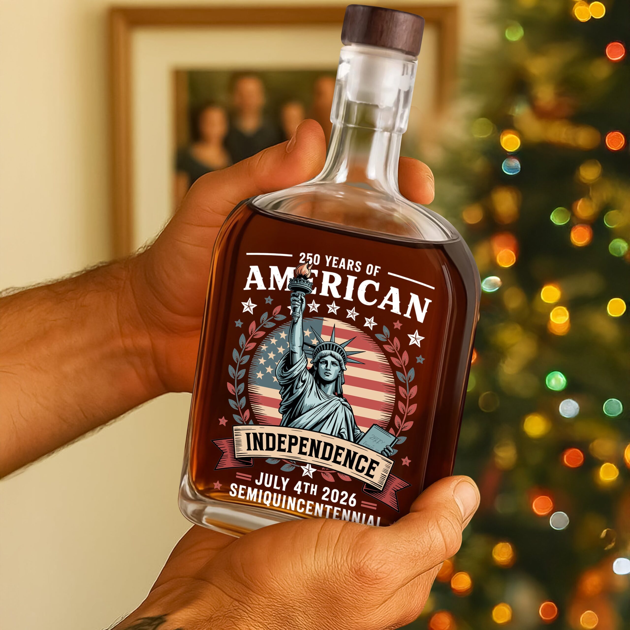 250 Year Of American Independence Whiskey Bottle - Image 4