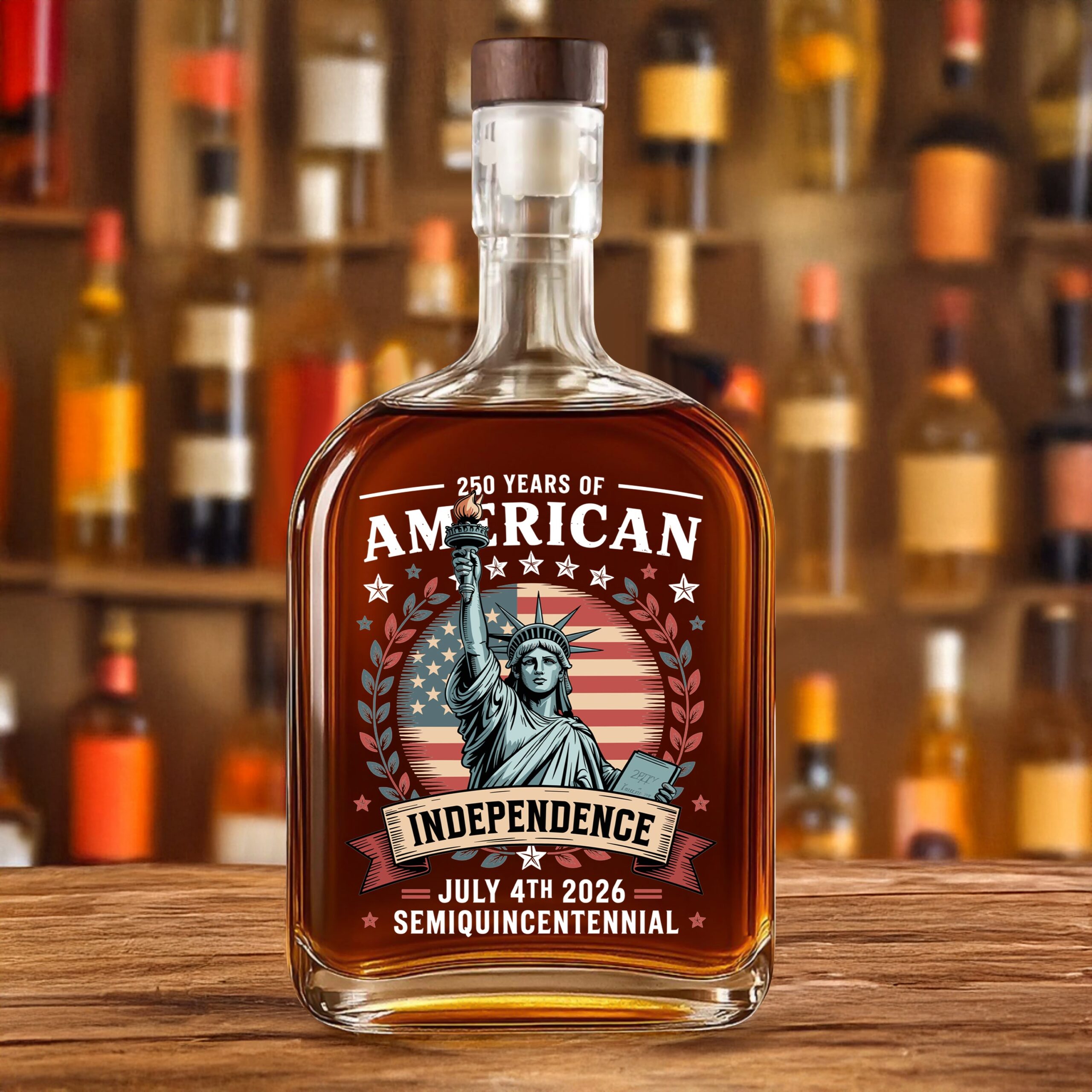 250 Year Of American Independence Whiskey Bottle - Image 3