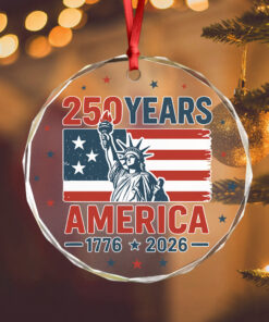 250 Years America 1776 - 2026 Glass Ornament