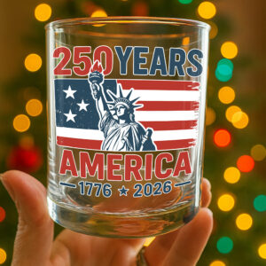 Alternative view of 250 Years America 1776 - 2026 Whiskey Glass HO82 894542