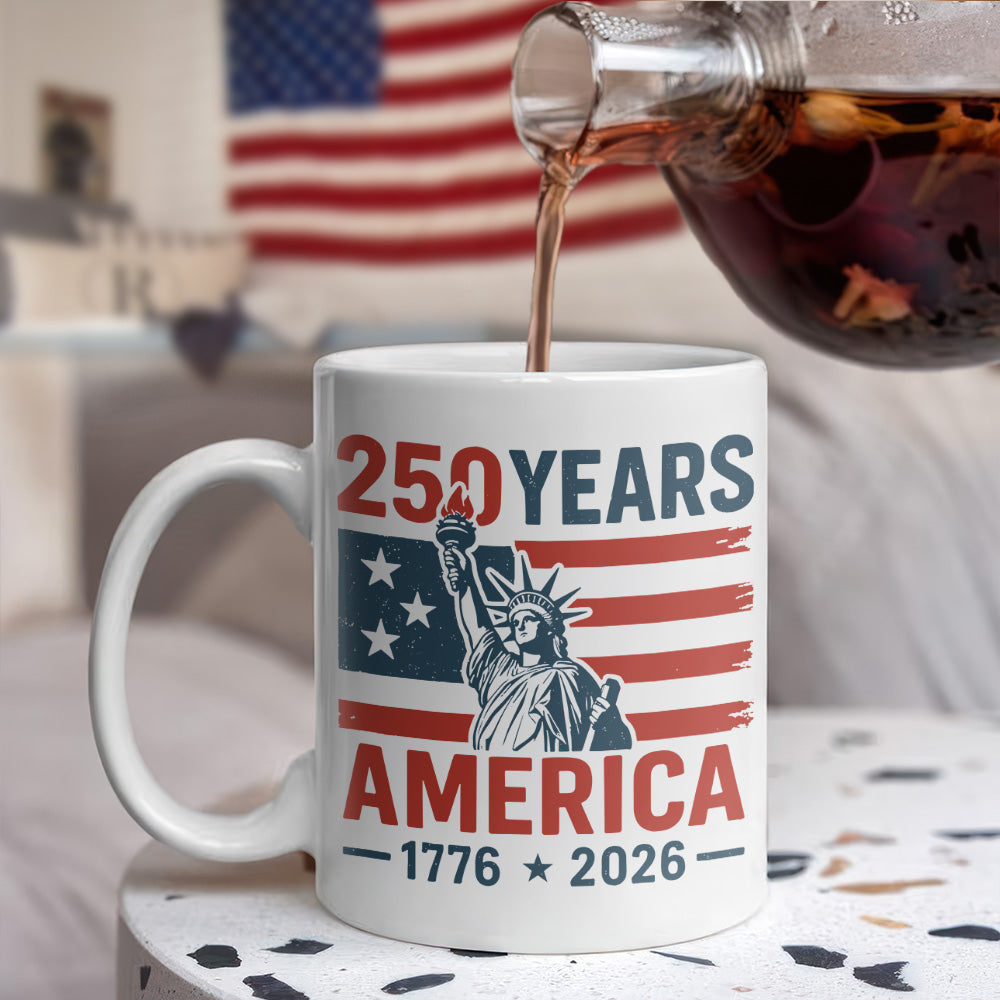 250 Years America 1776 - 2026 White Mug HO82 894544 - Image 3