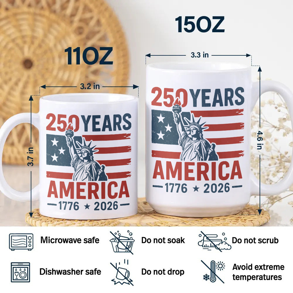 250 Years America 1776 - 2026 White Mug HO82 894544 - Image 7