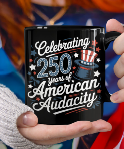 250 Years America 250th Anniversary USA 4th of July Black Mug