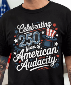 250 Years America 250th Anniversary USA 4th of July Dark Shirt
