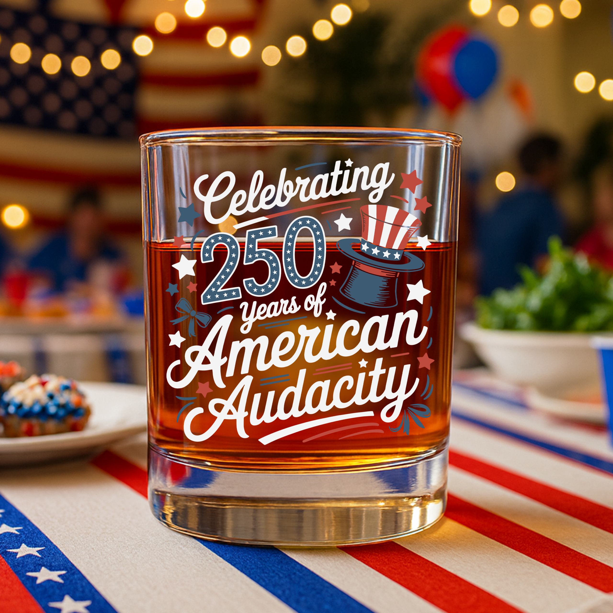 250 Years America 250th Anniversary USA 4th of July Whiskey Glass HO82 894814 - Image 3
