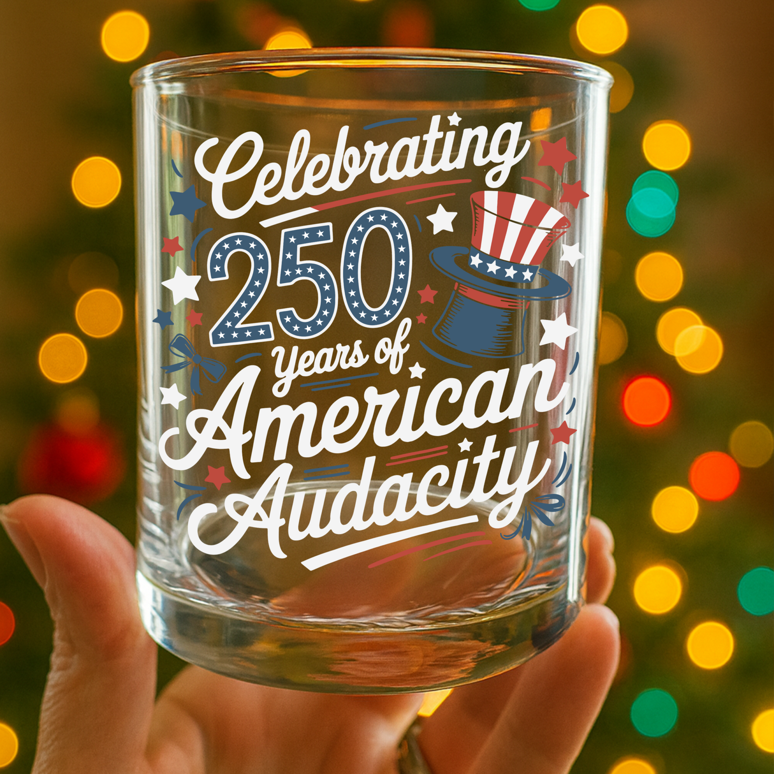 250 Years America 250th Anniversary USA 4th of July Whiskey Glass HO82 894814 - Image 2