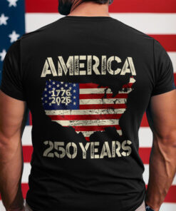 250 Years America Anniversary 250th Independence Day Back Side Dark Shirt
