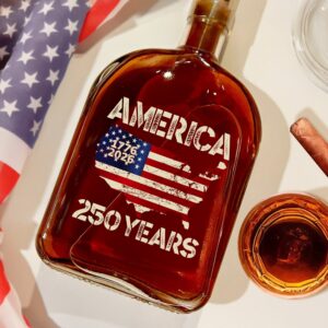 Alternative view of 250 Years America Anniversary 250th Independence Day Whiskey Bottle HA75 897360