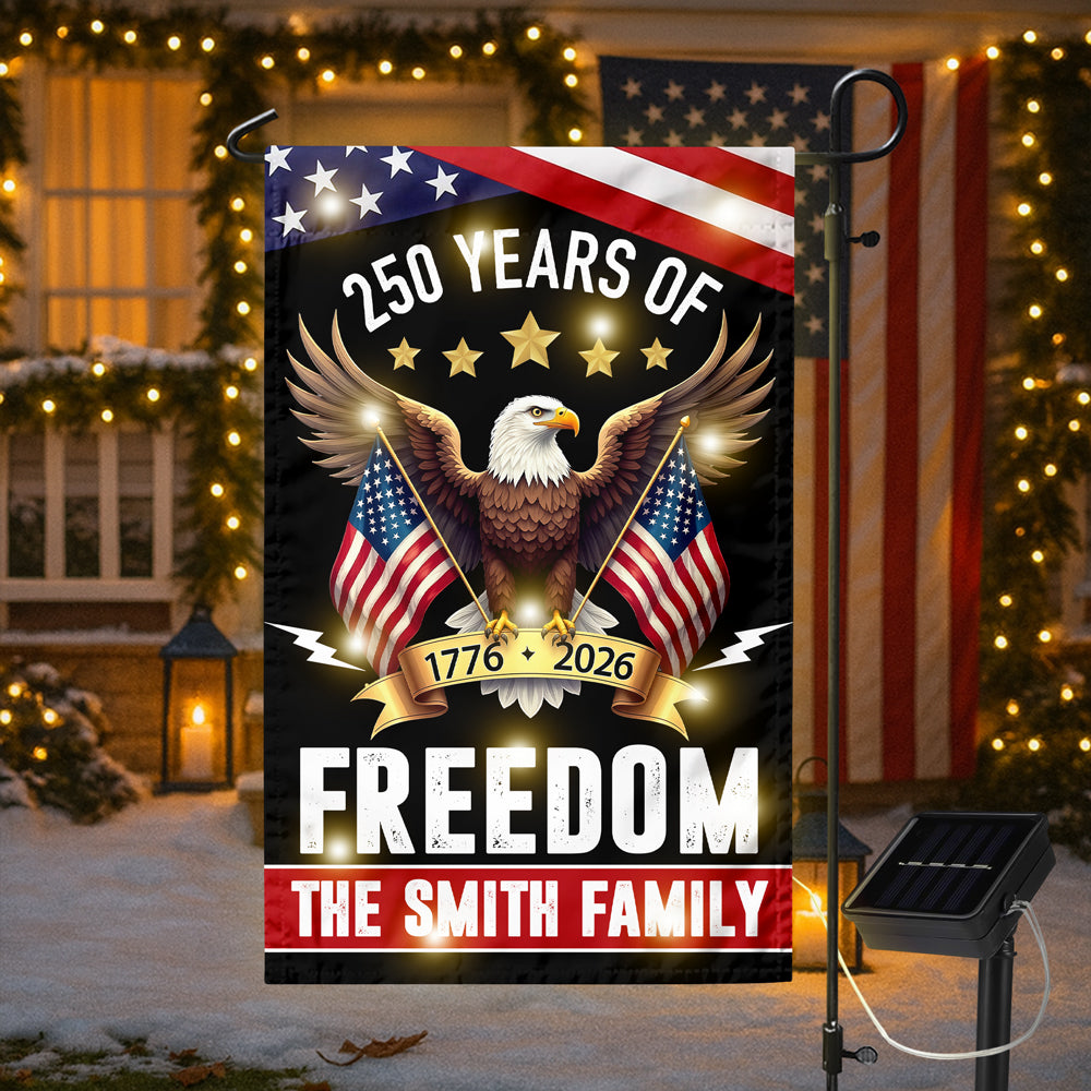 250 Years America Freedom With Eagles LED Garden Flag LM32 895821 - Image 6