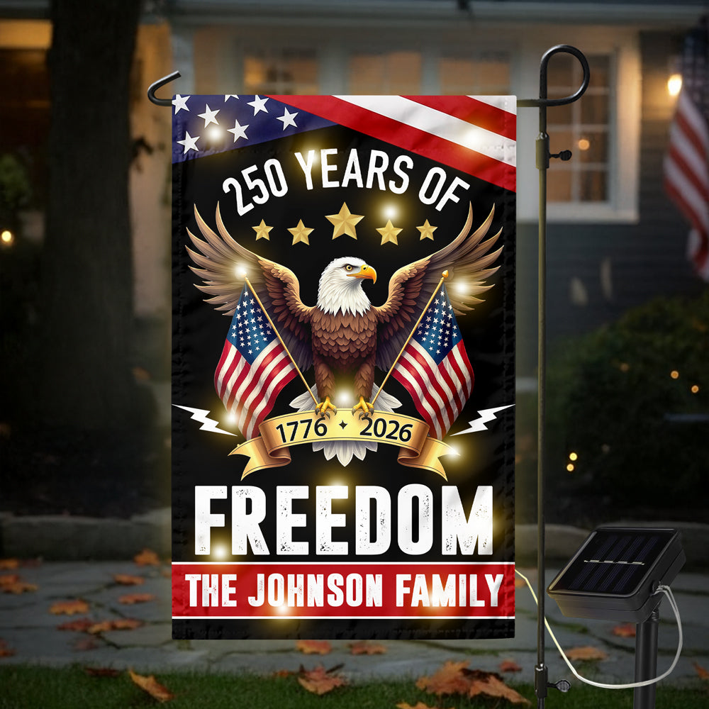 250 Years America Freedom With Eagles LED Garden Flag LM32 895821 - Image 4
