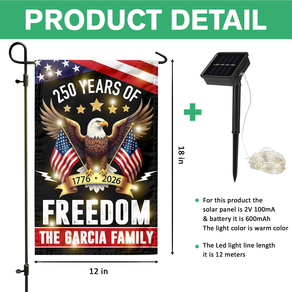250 Years America Freedom With Eagles LED Garden Flag LM32 895821 - Image 7