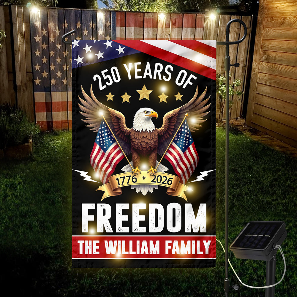 250 Years America Freedom With Eagles LED Garden Flag LM32 895821 - Image 3