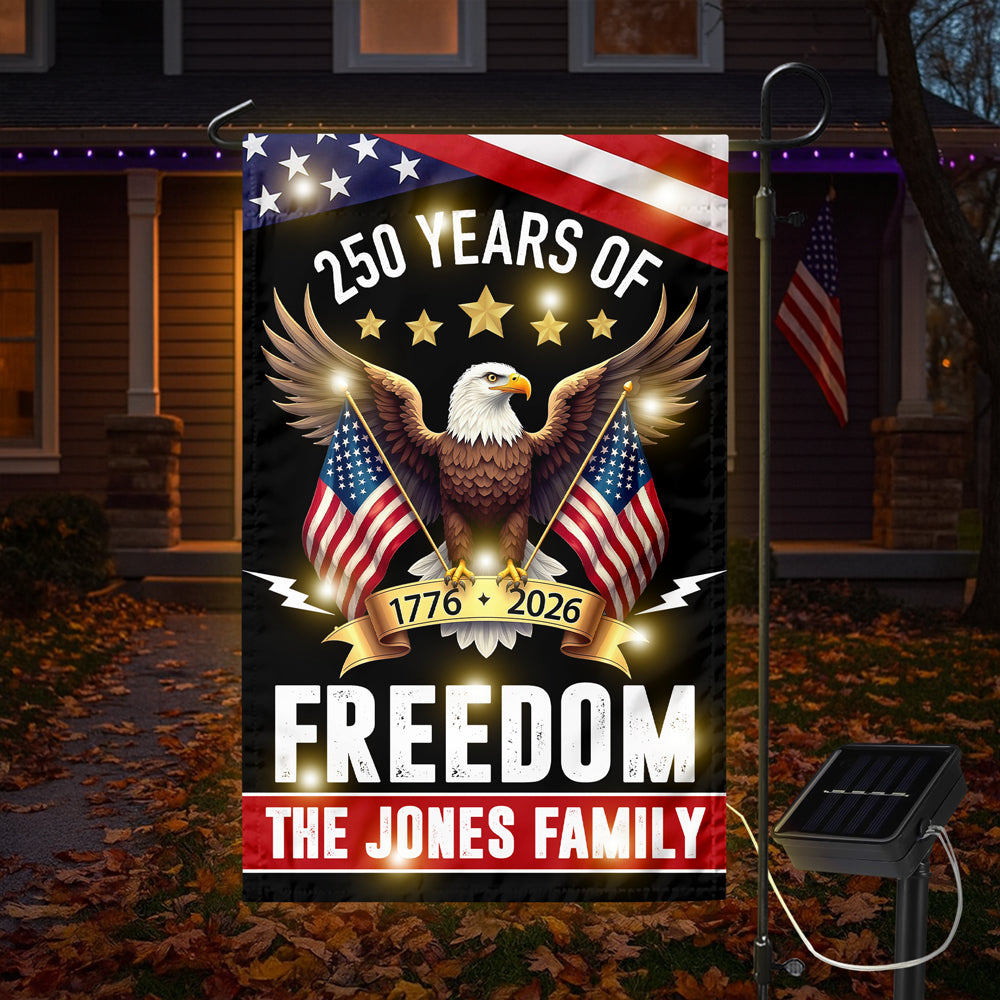 250 Years America Freedom With Eagles LED Garden Flag LM32 895821 - Image 5
