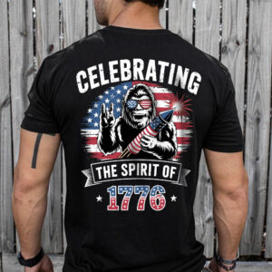 Alternative view of 250 Years America Semiquincentennial 4th of July 2026 Back Side Dark Shirt CH07 896764