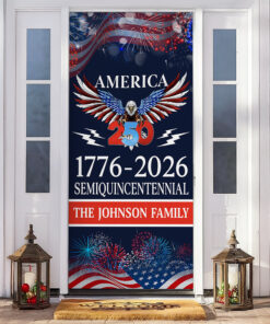 Alternative view of 250 Years America Semiquincentennial Door Cover America 250th Anniversary Gift