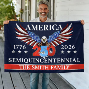 Alternative view of 250 Years America Semiquincentennial Double-Sided House Flag CH07 899070