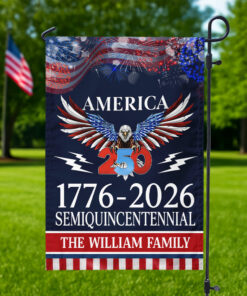 Alternative view of 250 Years America Semiquincentennial Garden Flag