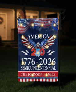 Alternative view of 250 Years America Semiquincentennial Solar Led Garden Flag