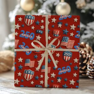 250 Years America Wrapping Paper | Patriotic 250th Anniversary Wrapping Paper | Christmas Wrapping Paper 683441