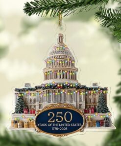 250 Years Anniversary Acrylic Ornament | 250 Years United States of America | Patriotic 1776-2026 Christmas Ornament