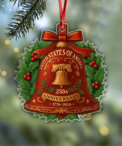 Alternative view of 250 Years Anniversary United States of America Acrylic Ornament