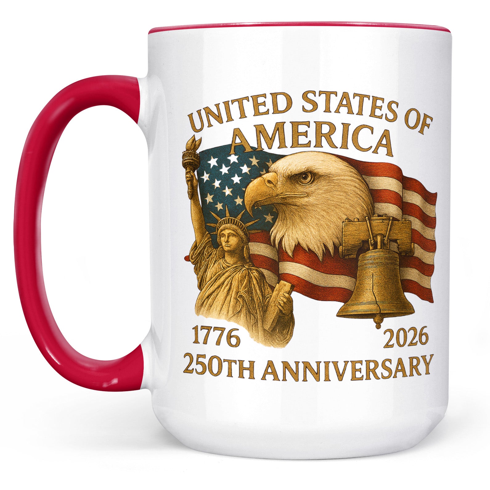 250 Years Anniversary USA Mug, 250th Birthday America Gift, Celebrates 250th of Freedom 683040 - Image 5