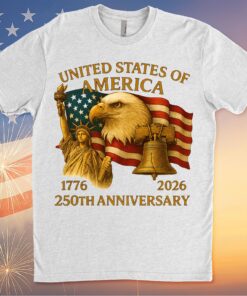 250 Years Anniversary USA Shirt | Happy 250th Birthday USA | America Anniversary 1776-2026 Bright Shirt