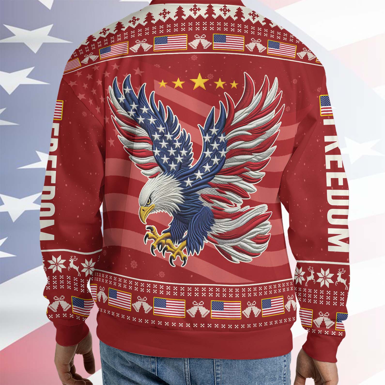 250 Years Anniversary USA Ugly Sweater, 250 Years Anniversary Christmas All-Over-Printed Sweatshirt 683249 - Image 6