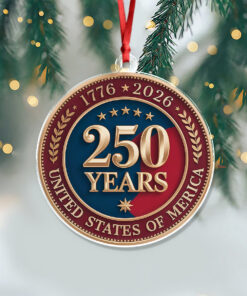 Alternative view of 250 Years of America 1776 2026 Acrylic Ornament American Independence Day Gift