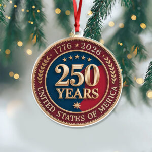 Alternative view of 250 Years of America 1776 2026 Acrylic Ornament American Independence Day Gift CH07 896668