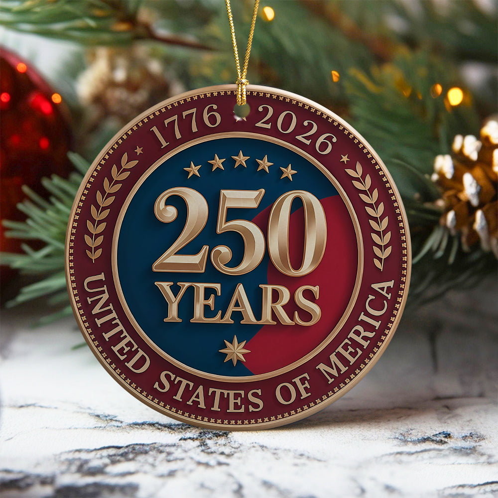 250 Years of America 1776 2026 Ceramic Ornament American Independence Day Gift CH07 896664 - Image 3