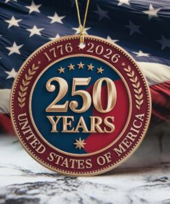 Alternative view of 250 Years of America 1776 2026 Ceramic Ornament American Independence Day Gift