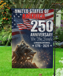 Alternative view of 250 Years of America 1776 2026 We The People Patriotic Garden Flag