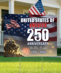 Alternative view of 250 Years of America 1776 2026 We The People Patriotic Yard Sign