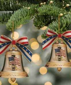 Alternative view of 250 Years of America Acrylic Ornament | 250th Anniversary 1776-2026 Liberty Bell Christmas Ornament