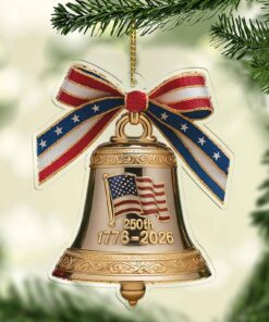 250 Years of America Acrylic Ornament | 250th Anniversary 1776-2026 Liberty Bell Christmas Ornament