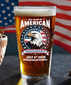 Alternative view of 250 Years of America Anniversary Independence Day 2026 Beer Glass