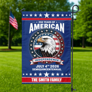 250 Years of America Anniversary Independence Day 2026 Custom Family Name Garden Flag CH07 896970