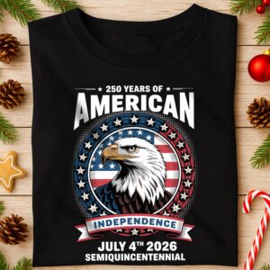 Alternative view of 250 Years of America Anniversary Independence Day 2026 Dark Shirt CH07 896698