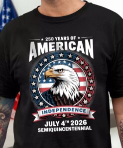 250 Years of America Anniversary Independence Day 2026 Dark Shirt