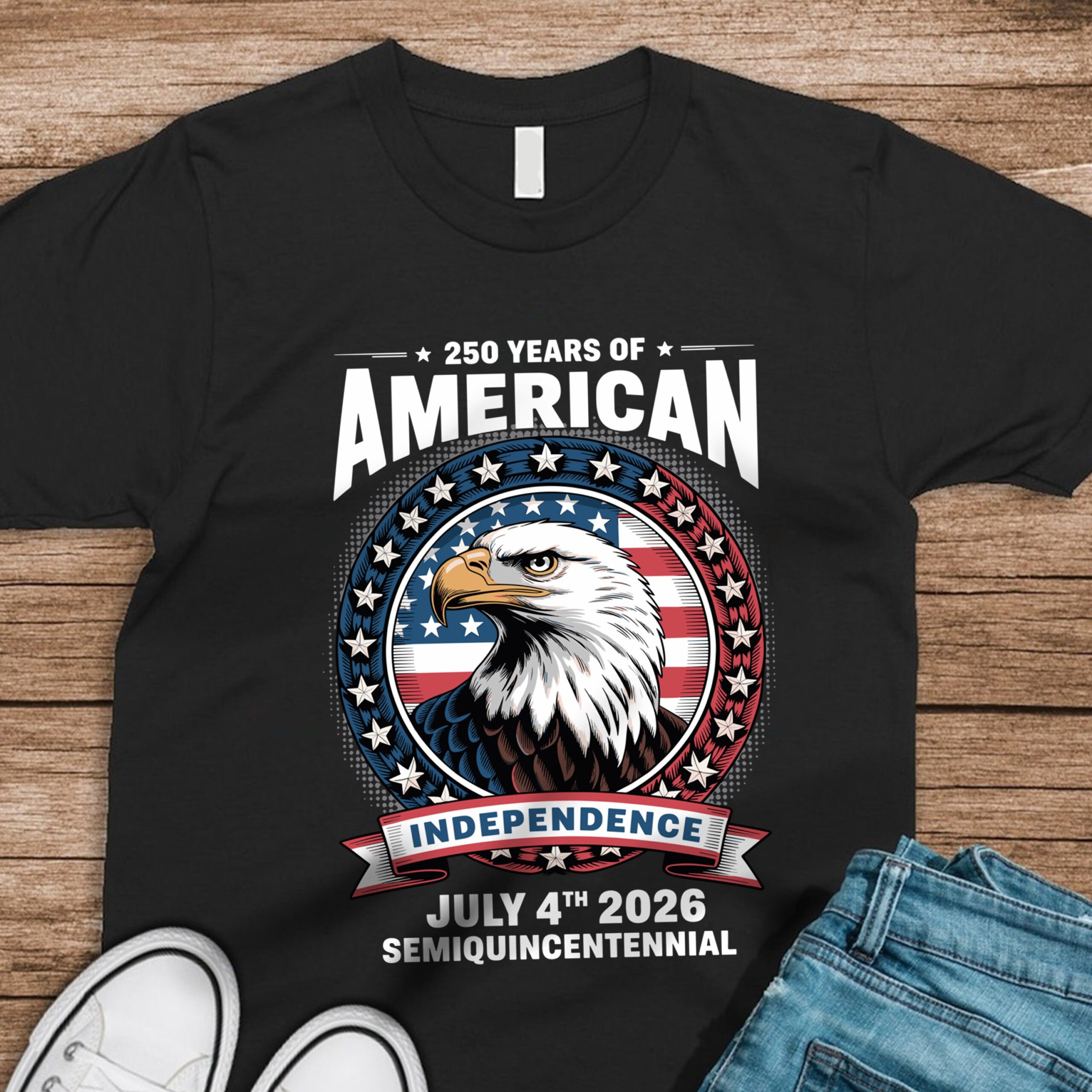 250 Years of America Anniversary Independence Day 2026 Dark Shirt CH07 896698 - Image 4