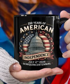 250 Years Of America Black Mug